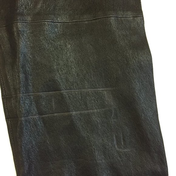 NWT L'AGENCE Black France 100% Genuine Lamb Leather Slim Fit Legging Pants - Picture 11 of 12